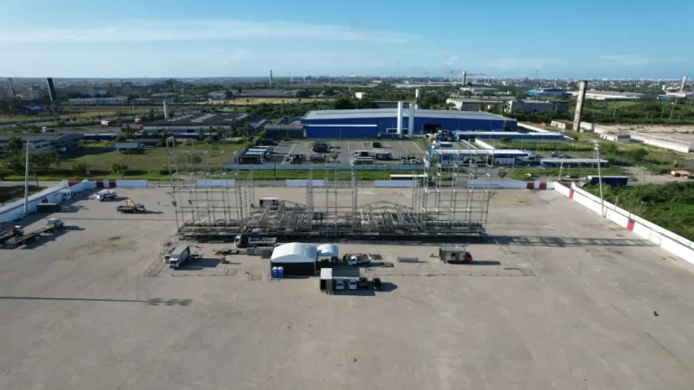 Maracanaú inicia montagem de estrutura para o São João 2025 no Parque de Eventos Narciso Pessoa de Araújo