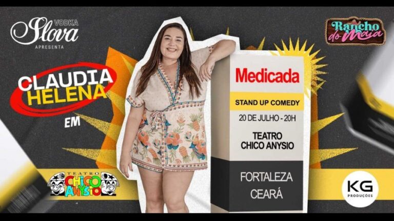 Cláudia Helena apresenta stand-up “Medicada” neste domingo em Fortaleza