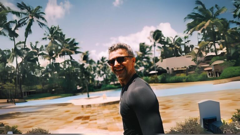 Lucas Lima aproveita férias no Beach Park entre diversão e descanso