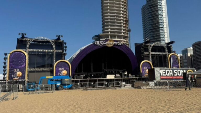 Megaestrutura no Aterro da Praia de Iracema anuncia chegada do Buq Care Celebration