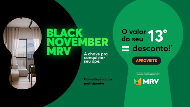 Black November MRV: entrada em até 60x e descontos de até R$ 5 mil