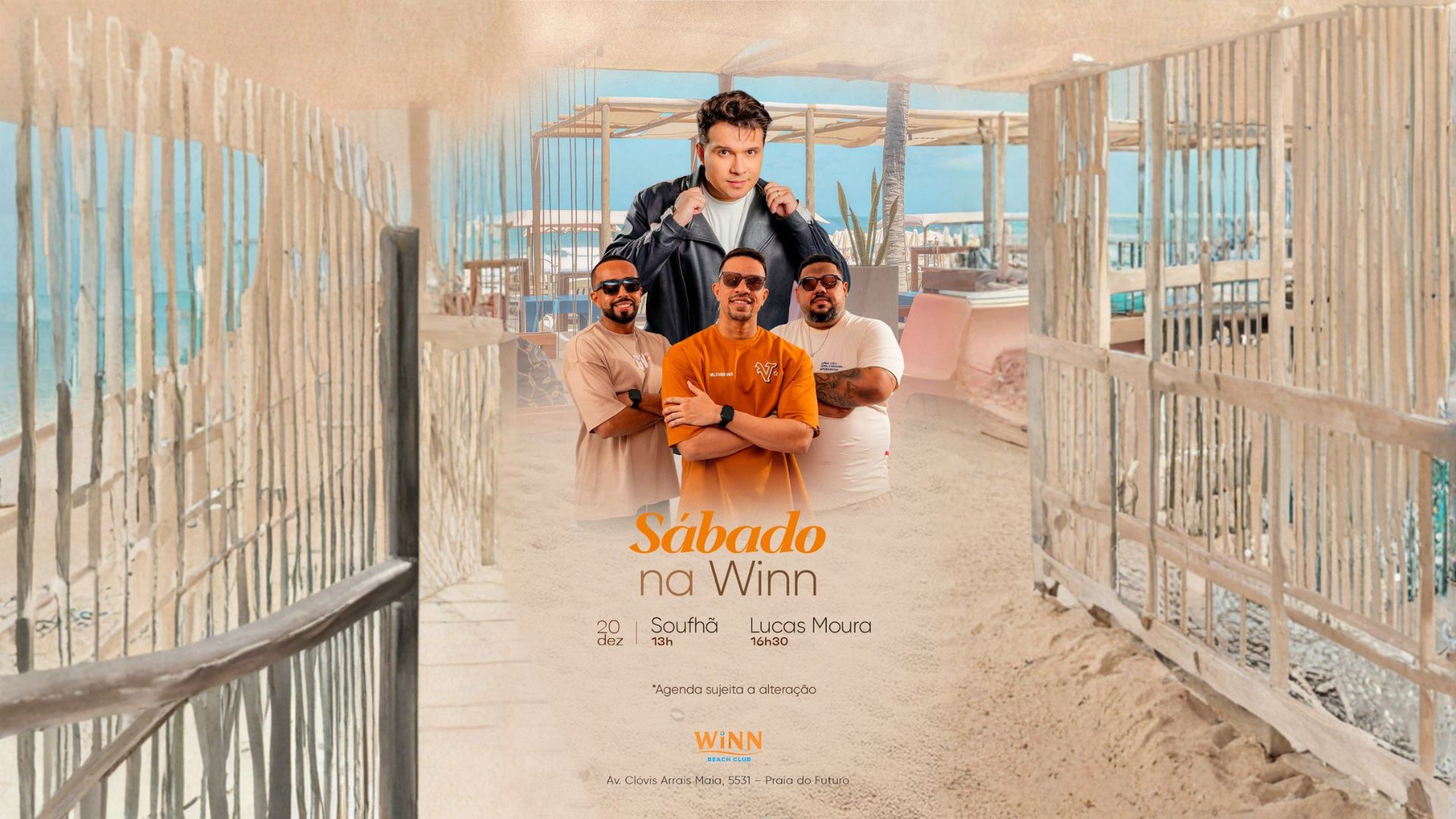 Winn Beach Club divulga agenda musical para o fim de semana na Praia do Futuro