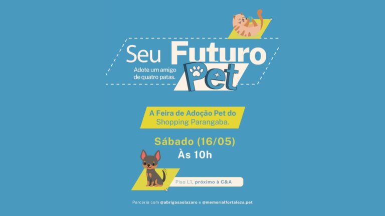 Shopping Parangaba promove feira de adoção de cães e gatos em Fortaleza